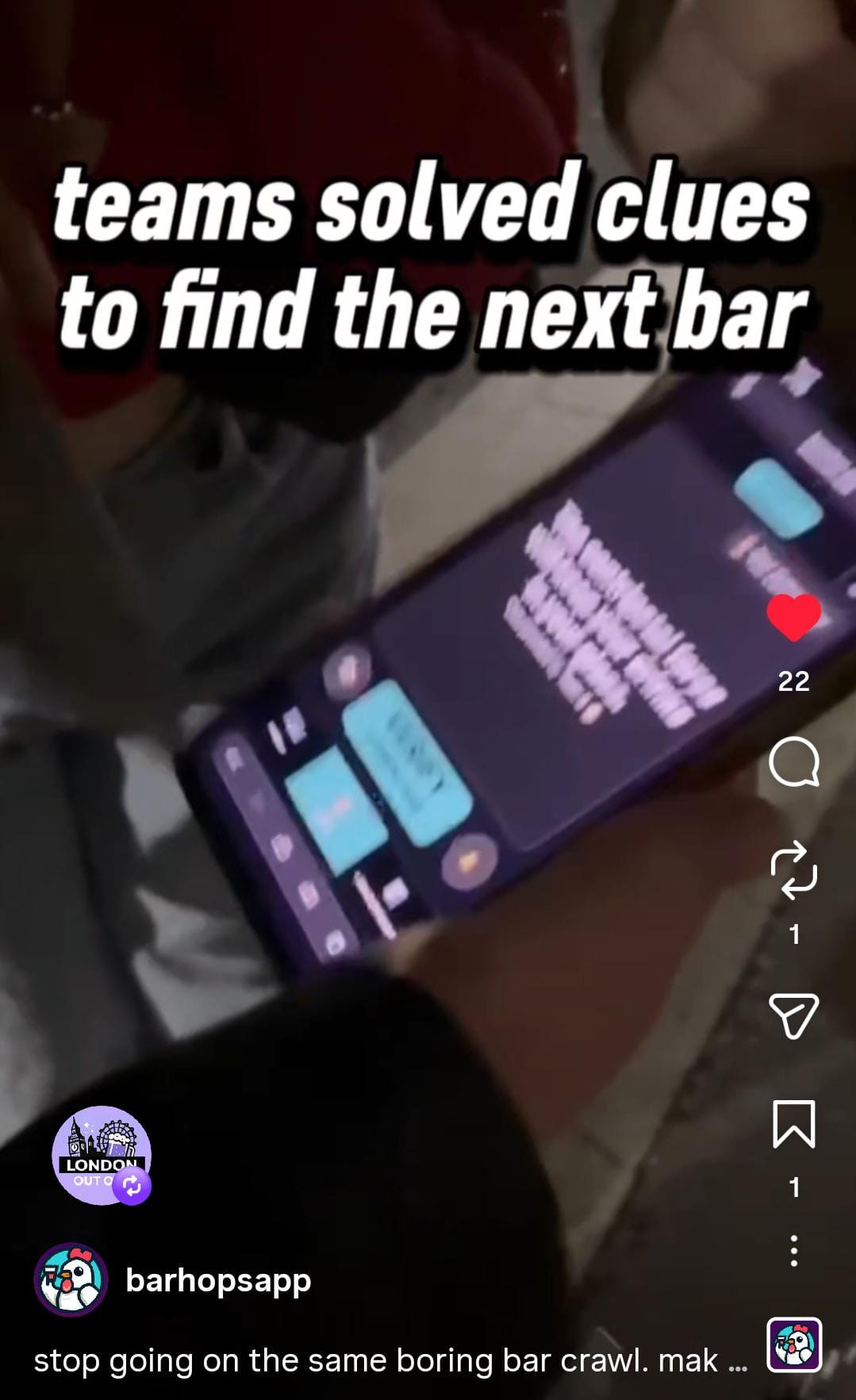 Barhops bar crawl reel